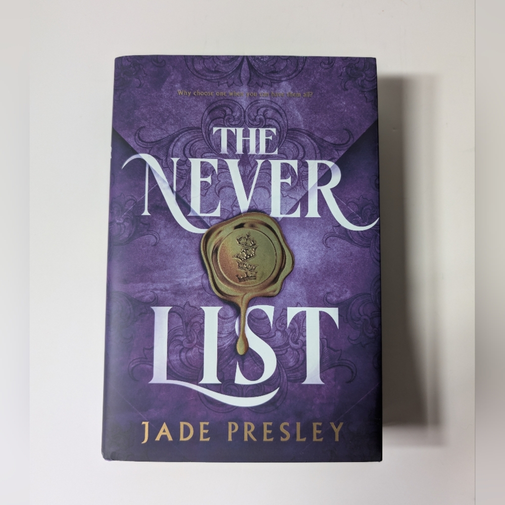 The Never List By Jade Presley Hardcover Book With Sprayed Edges